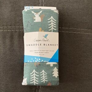 Copper Pearl Swaddle Blanket - Green Forest Design